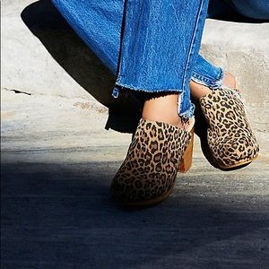 Free People Cheetah Clogs
